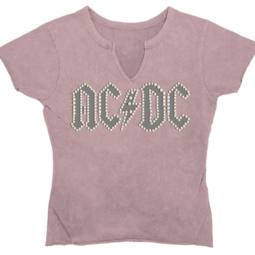 AC/DC Tee w/Pearls